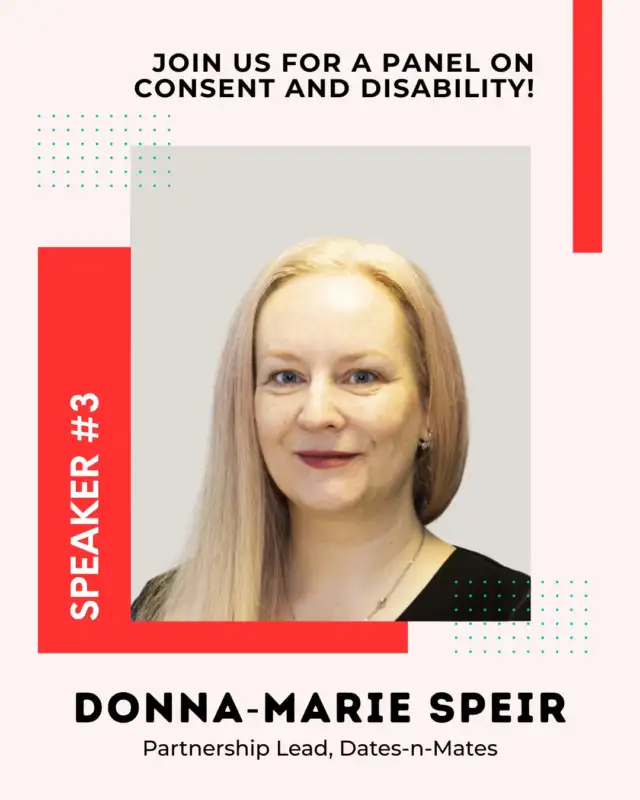 How do we make sure people with learning disabilities have the same right to love and be loved as everyone else? 💘

Meet Donna-Marie Speir, our third panellist for Consent and Disability: Why Inclusive S/x Education Matters.

Donna-Marie has 20 years of experience in the third sector, with more than half of that spent working alongside people with learning disabilities and autism. She is passionate about creating opportunities for people to build confidence, develop new skills and make practical changes in their own lives – and to influence the decisions that affect them.

She develops and delivers training to make sure people have access to the right information, support and services around relationships, sex and consent.

Donna-Marie currently works with Dates-n-Mates (@datesnmates_scotland), Scotland’s national dating and friendship charity run by and for adults with a learning disability.

Join Donna-Marie and our other panellists in Glasgow on 18 December, 6–7.30pm at The Mitchell Library, for a conversation on consent, disability and truly inclusive sex education.

🎟 Tickets via Eventbrite – link in bio.