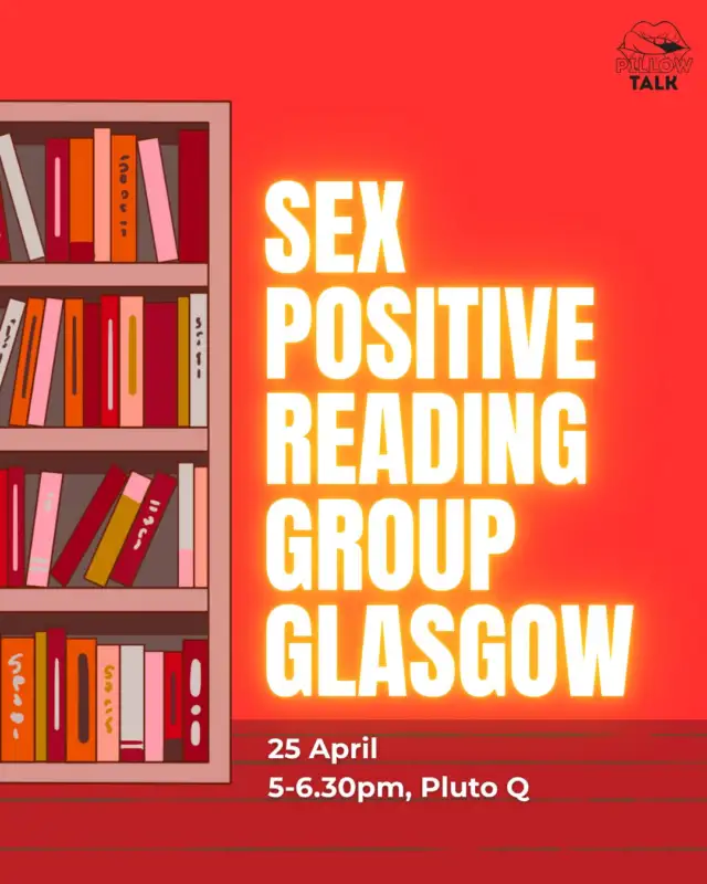 Big changes are coming! After three years at Glasgow Zine Library, our Sex Positive Reading Group is moving.

Our new home is Pluto Q (@plutoqcommunityreadingroom), and from now on we’ll be meeting on the last Saturday of every month.

This April, we’re discussing an extract from The Sexual Economy of Capitalism by Noam Yuran. As always, the reading is free and you can find it on Eventbrite through the link in our bio.

And as always: no pressure to read everything. The group is as much about a chat, a laugh and a snack as it is about the text.

The event is still free to attend, but we’ve added a suggested donation option to help us cover venue costs. Give if you can, but everyone is very welcome regardless.

Here’s how to join us:

📌 Pluto Q
📆 25 April
💸 Free / suggested donation optional
⏰ 5-6.30pm