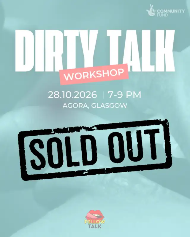 Our dirty talk workshop is officially SOLD OUT 🔥

Thank you so much to everyone who booked, we can’t wait to see you on 28 October!

Missed out? We’ve opened a waitlist on Eventbrite, so add your name and we’ll let you know if a spot becomes available.